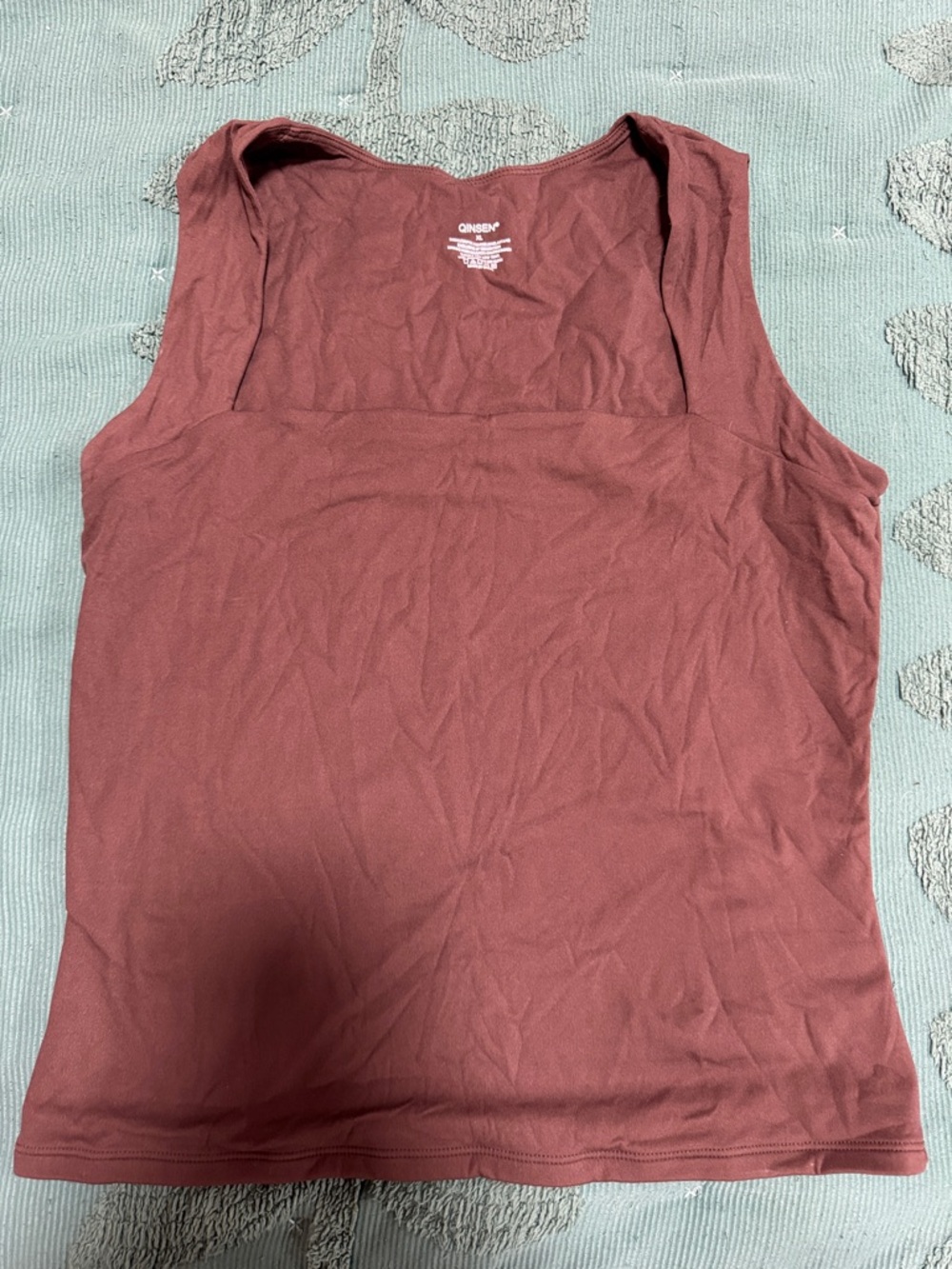 Women's Square-Neck Tank Top in Brown